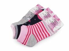 Kraftika 3pár (vel. 32-35) mix dívčí bavlněné ponožky kotníkové
