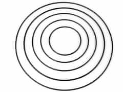 Kraftika 1sada erná kovový kruh sada 5 ks, kruhy kroužky