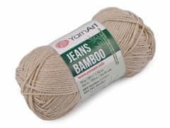 Kraftika 1ks (129) béžová sv. pletací příze jeans bamboo 50 g