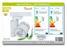 Ecolite Ecolite Svítidlo na lištový syst. (3f),COB,40W,4100K,bílá TR-TL-40W/BI