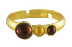 Kraftika Minimalistický prsten s třemi kulatými kabošony