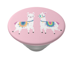 PopSockets PopTop Gen.2, Llamalliance in Pink, dvě lamy na růžovém pozadí, výměnný vršek