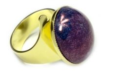 Kraftika Fantasy prsten s kulatým kabošonem, pozlacený (24k)