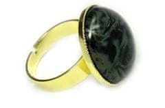 Kraftika Fantasy prsten s kulatým kabošonem, pozlacený (24k)