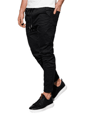 OMBRE Pánské jogger kalhoty P908 - černá - L