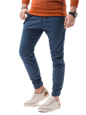 OMBRE Pánské jogger kalhoty P908 - nebesky modrá - S