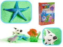 WOWO Interaktivní Vodní Písek 300g s Mořskými Figurkami pro Dětskou Kreativitu
