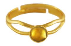 Kraftika Minimalistický prsten s kulatým kabošonem, pozlacený
