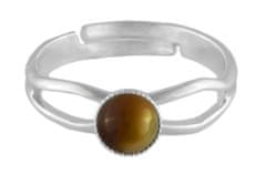 Kraftika Kovový minimalistický prsten s kulatým kabošonem