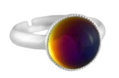 Kraftika Minimalistický prsten s kulatým kabošonem