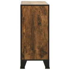 Greatstore Úložná skříň rustikální hnědá 72 x 36 x 82 cm kov a MDF