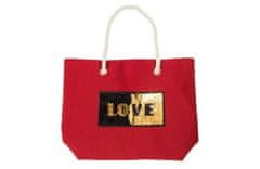 Fisura Plážová taška "Love" červená Fisura