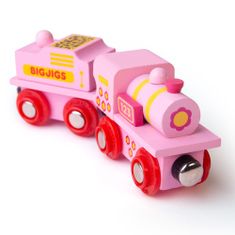 InnoVibe Bigjigs Rail Růžová mašinka s tendrem