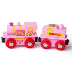 InnoVibe Bigjigs Rail Růžová mašinka s tendrem