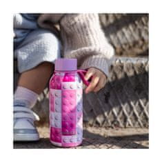 QUOKKA KIDS Nerezová láhev / termoska s poutkem PINK BRICKS, 330ml, 40142