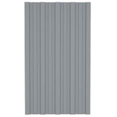 Vidaxl Střešní panely 36 ks pozinkovaná ocel stříbrné 80 x 45 cm