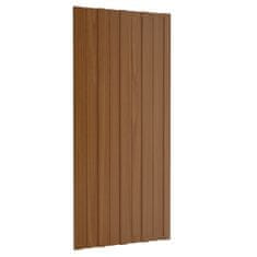 Greatstore Střešní panely 12 ks pozinkovaná ocel hnědé 100 x 45 cm