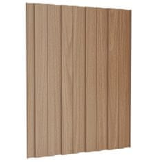Greatstore Střešní panely 36 ks pozinkovaná ocel světlé dřevo 60 x 45 cm
