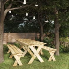 Greatstore Zahradní lavice 220 cm impregnované borové dřevo