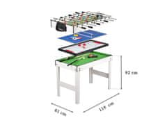Leomark Fantastický herní stůl 4 v 1: fotbal, kulečník, tenis, hokej 245900