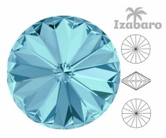 Izabaro 6ks crystal aquamarine blue 202 round rivoli