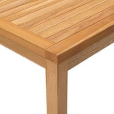Greatstore Zahradní jídelní stůl 110 x 110 x 77 cm masivní teakové dřevo