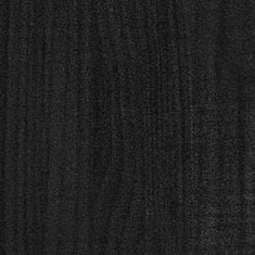 Petromila Zahradní truhlíky 2 ks černé 70 x 70 x 70 cm masivní borovice