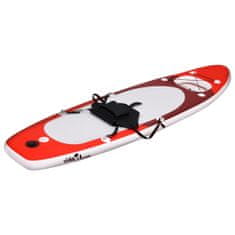 Vidaxl Nafukovací SUP paddleboard a příslušenství červený 300x76x10cm