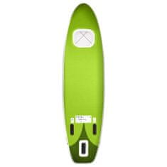 Vidaxl Nafukovací SUP paddleboard a příslušenství zelený 330x76x10 cm