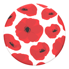 PopSockets PopTop Gen.2, Scandi Poppies, červené máky, výměnný vršek