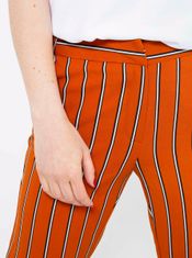 Camaïeu Oranžové zkrácené pruhované kalhoty CAMAIEU M