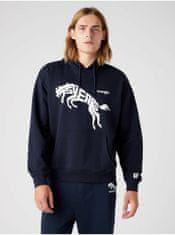 Wrangler Černá unisex vzorovaná mikina s kapucí Wrangler M