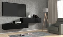 Homlando TV stolek BINGO 120 cm závěsná černý mat