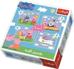 Trefl Puzzle Prasátko Peppa 4v1 (35,48,54,70 dílků)