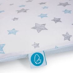 Ceba Baby CEBA Potah na měkkou přebalovací podložku 50 x 70 Grey Stars + Blue Stars 2ks