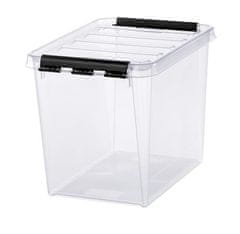 SMARTSTORE Úložný box "Classic 11", průhledný, plast, 14 l, černé úchytky, 3483070