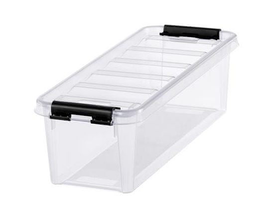 SMARTSTORE Úložný box "Classic 4", průhledný, plast, 3,5 l, černé úchytky, 3455070