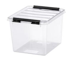 SMARTSTORE Úložný box "Classic 3", plast, průhledný, 3 l, černé úchytky, 3522070