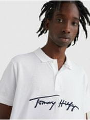 Tommy Hilfiger Bílé pánské polo tričko Tommy Hilfiger L