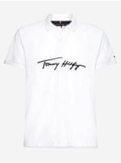 Tommy Hilfiger Bílé pánské polo tričko Tommy Hilfiger L