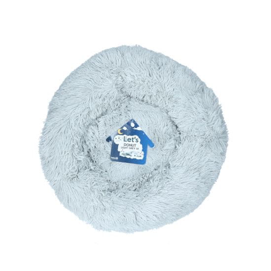 Let´s Sleep Donut pelíšek světle šedý 50cm