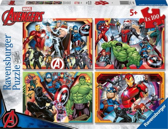 Ravensburger Puzzle Mocní Avengers 4x100 dílků