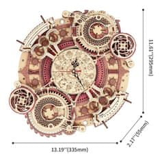 Robotime Rokr 3D dřevěné puzzle Nástěnné hodiny Zodiac 168 dílků