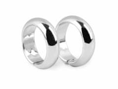 Kraftika 20pár stříbrná dekorační svatební prsteny