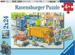 Ravensburger Puzzle Popeláři a odtahový vůz 2x24 dílků