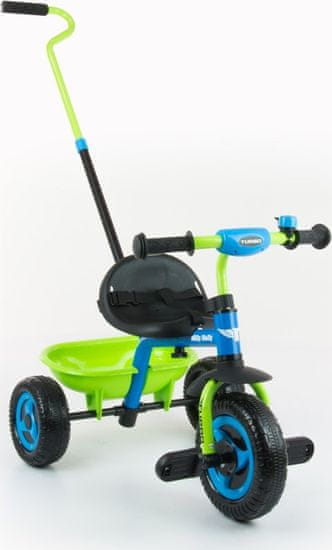 MILLY MALLY Dětská tříkolka Boby TURBO blue-green