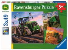 Ravensburger Puzzle John Deere v akci 3x49 dílků