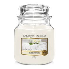 Yankee Candle vonná svíčka Fluffy Towels (Nadýchané osušky) 411g