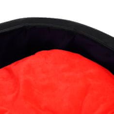 Greatstore Pelíšek pro psy černý a červený 79x70x19 cm plyš a umělá kůže