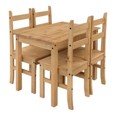 IDEA nábytek Stůl + 4 židle CORONA 3 vosk